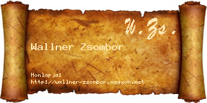 Wallner Zsombor névjegykártya